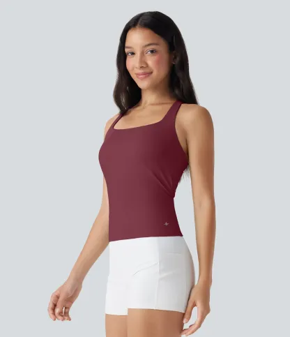 Breathable Square Collar Short Cool Touch Running Vest-extended-UPF50