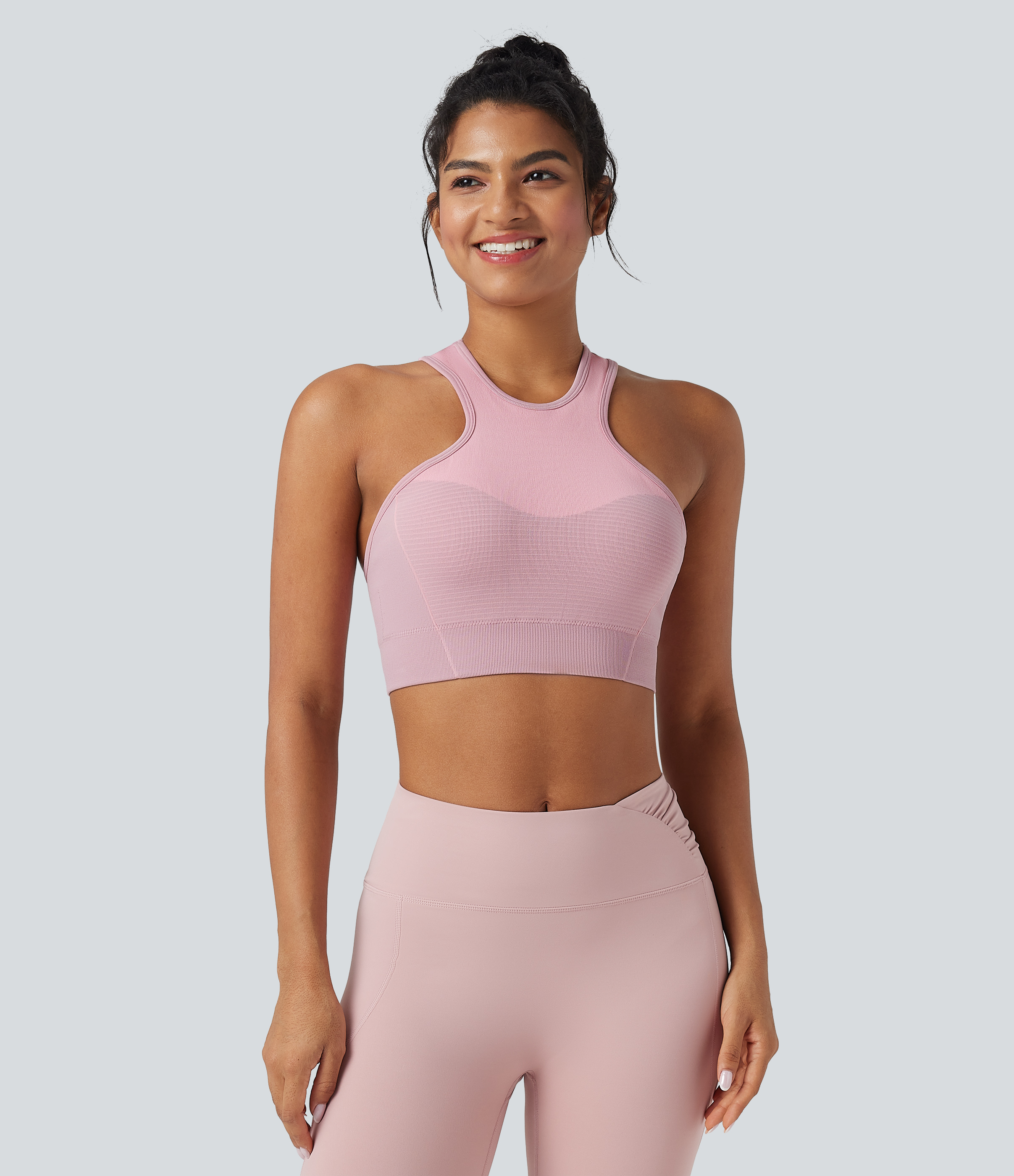 OneForm Seamless Flow Low Support Racerback Yoga Sports Bra