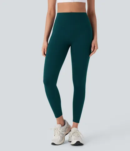 High Waisted Tummy Control Butt Lifting Ruched Pocket Shaping Yoga Leggings