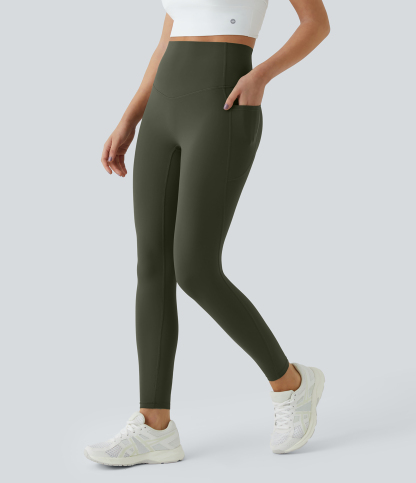 High Waisted Tummy Control Pocket Shaping Training Leggings