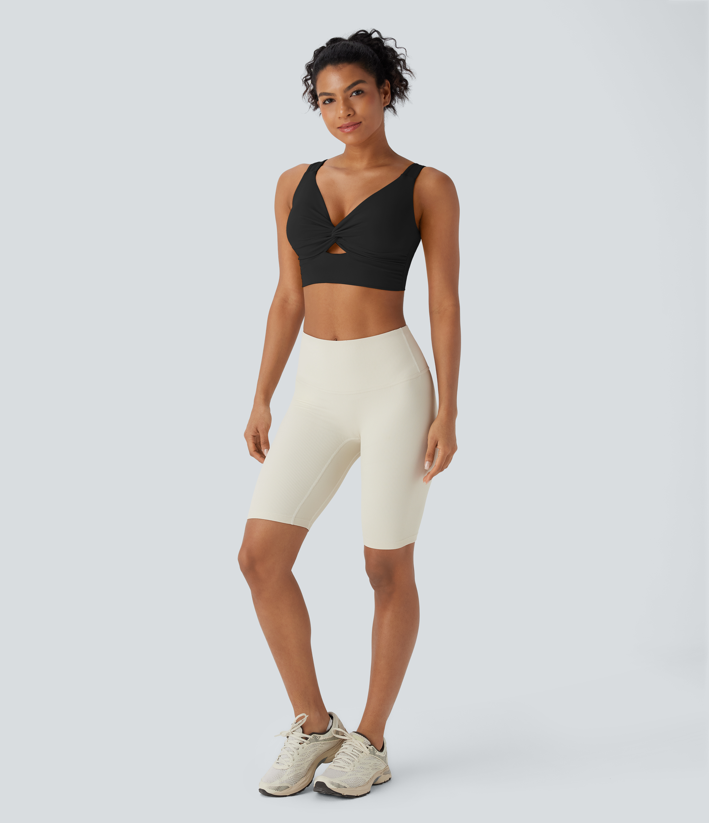 SoftlyZero™ Airy Low Support Cut Out Cool Touch Yoga Sports Bra D-F Cups-UPF50+