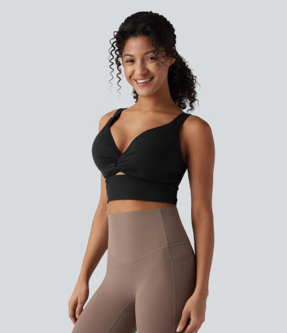 Low Support Push-Up Yoga Sports Bra D-F Cups