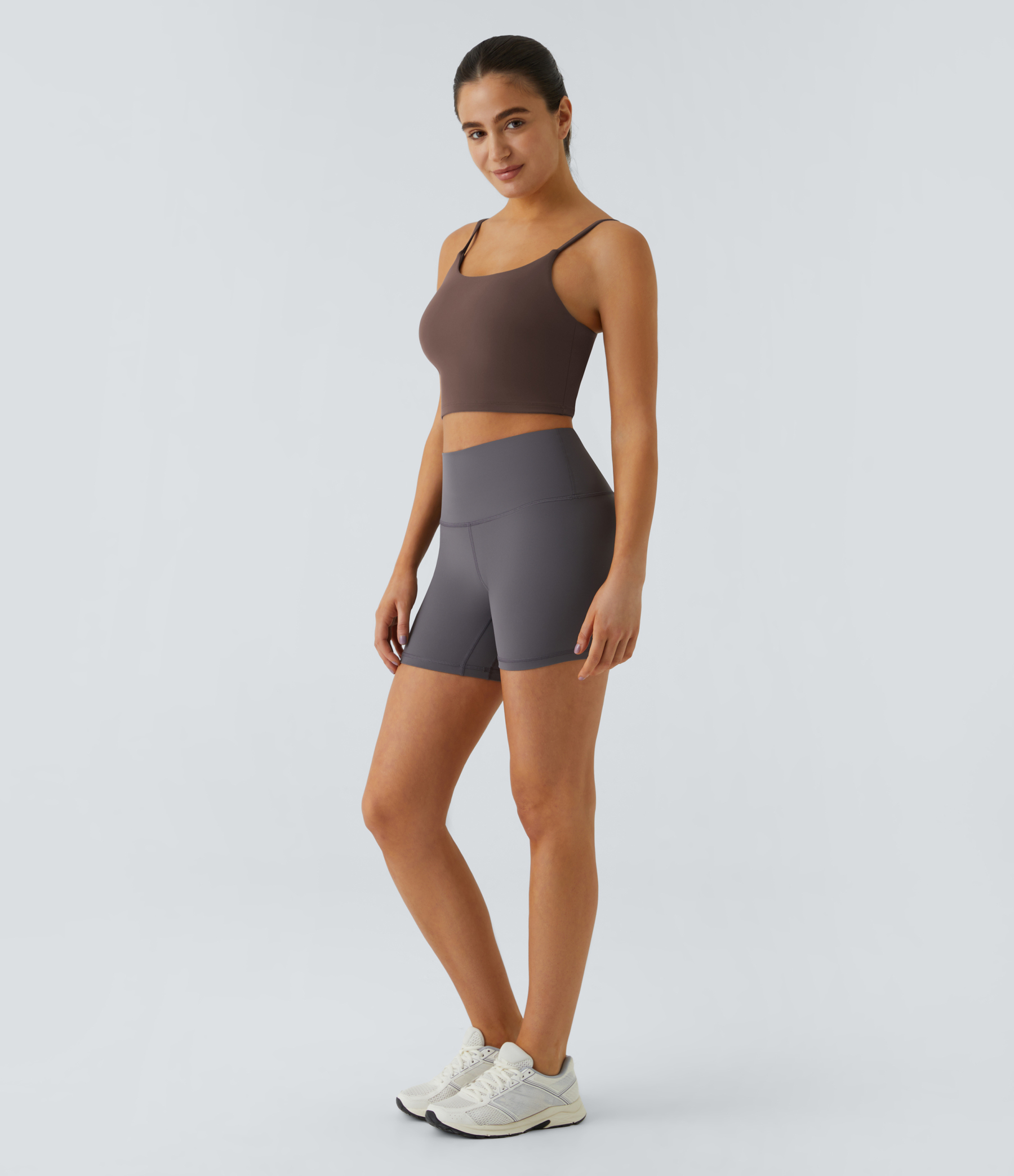 Basic Padded Workout Cropped Low Support Tank Top A-C Cups