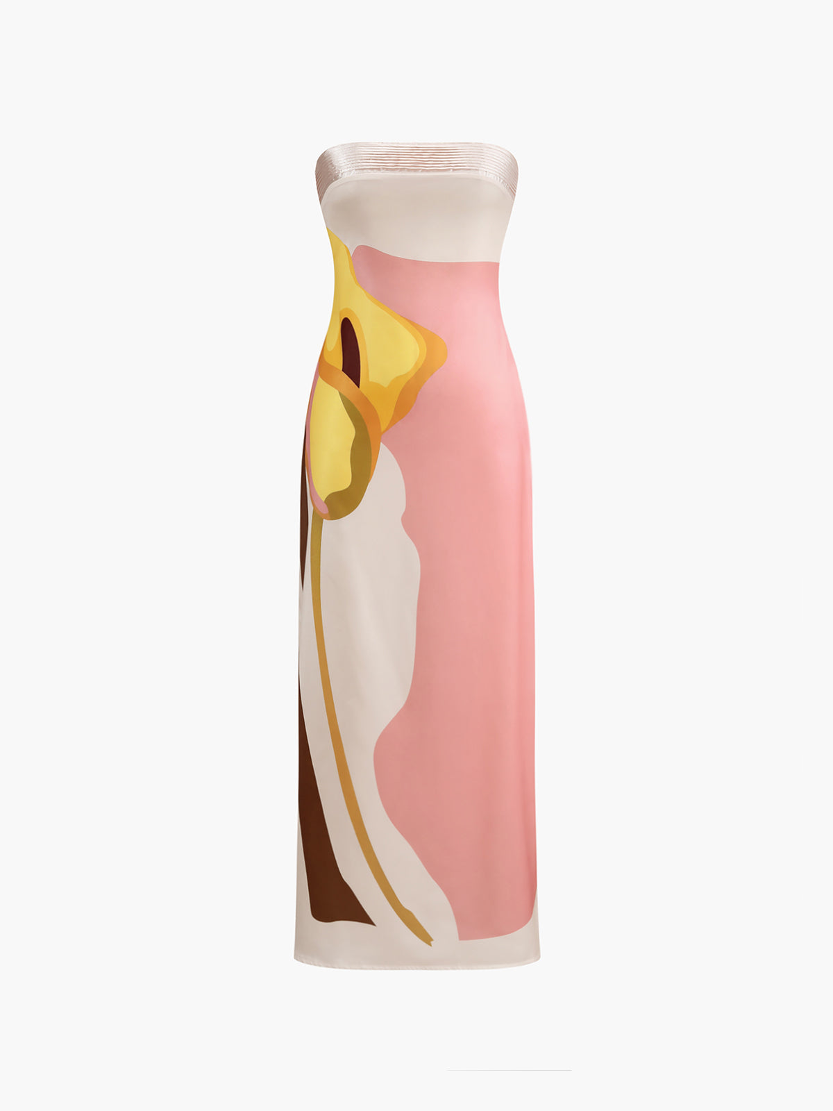 Bandeau Blossom Print Maxi Dress