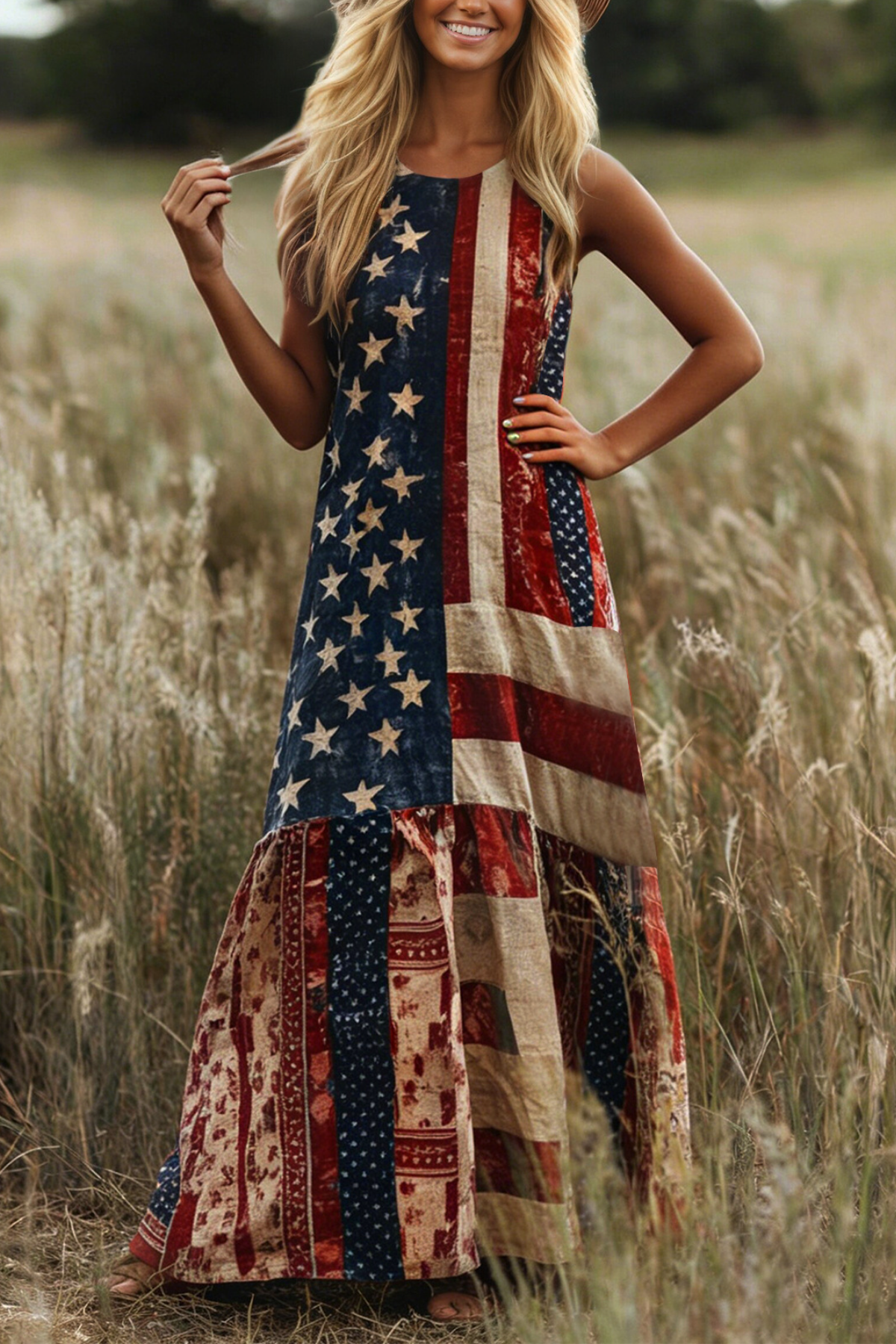 250th Independence Day Boho Maxi Dress