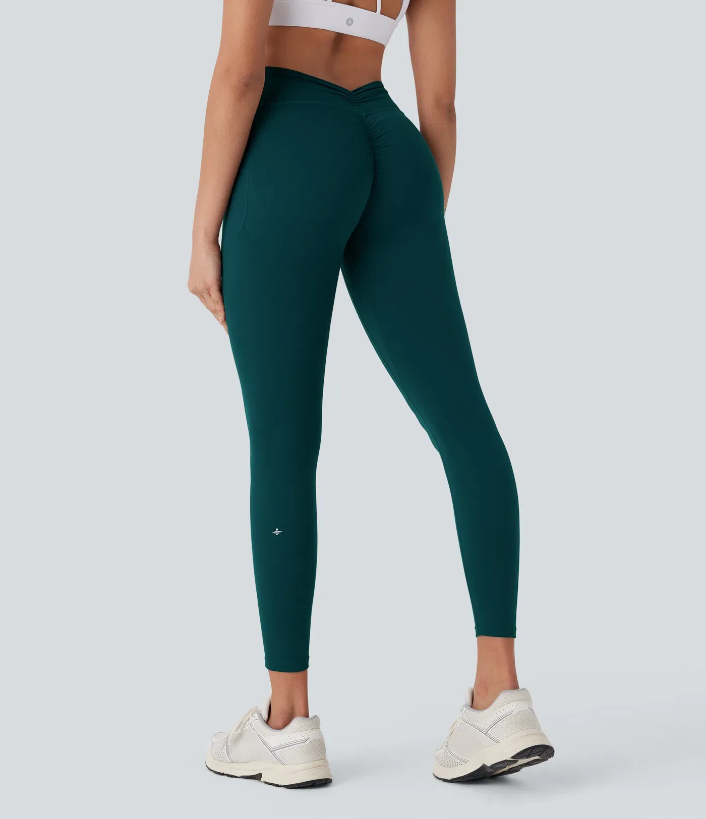 High Waisted Tummy Control Butt Lifting Ruched Pocket Shaping Yoga Leggings