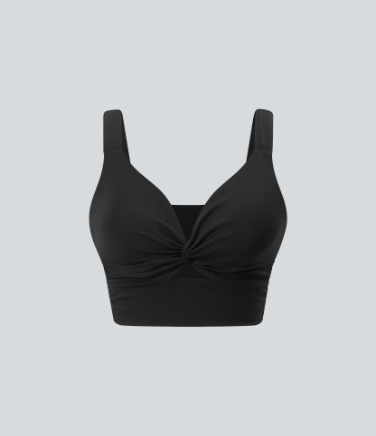 SoftlyZero™ Airy Low Support Cut Out Cool Touch Yoga Sports Bra D-F Cups-UPF50+