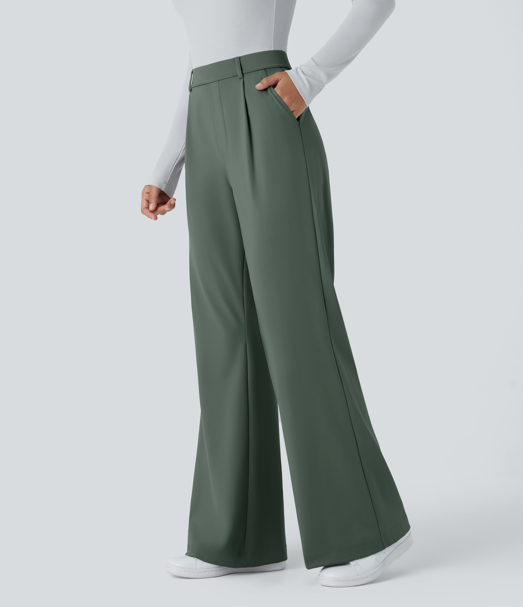 DayStretch High Waisted Pocket Work Flare Pants
