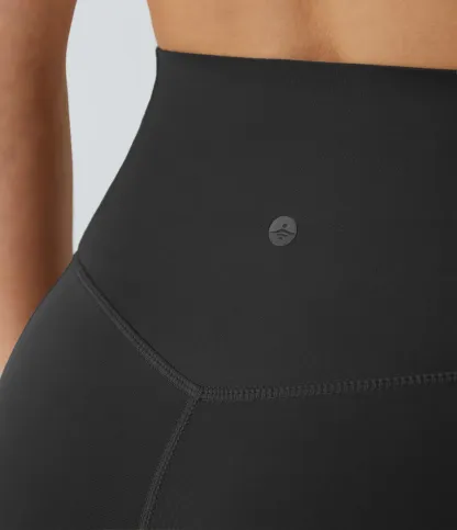 High Waisted Tummy Control Pocket Shaping Training Capri Leggings