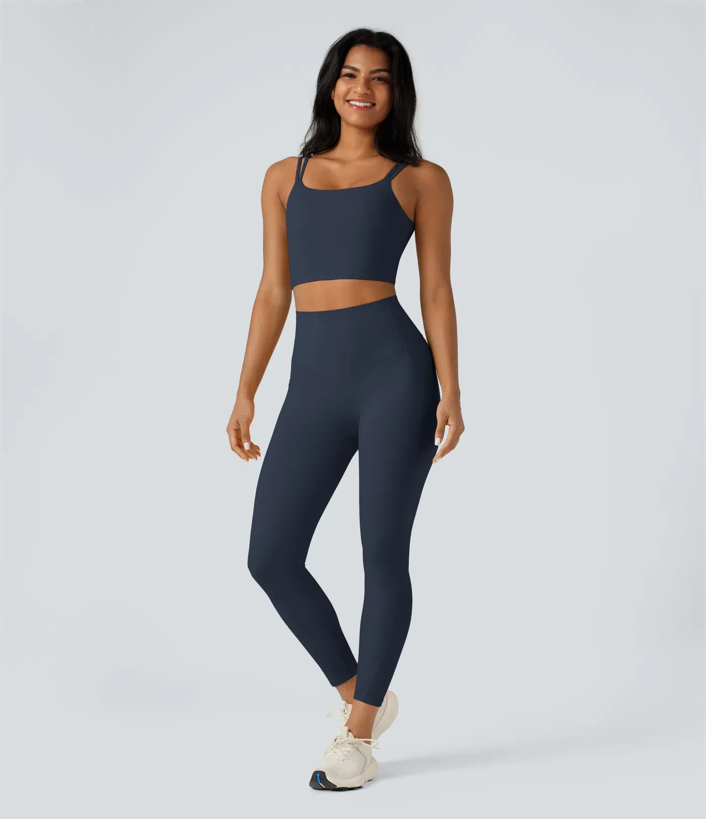 UltraSculpt™ Double Straps Twisted Backless Cropped Yoga Tank Top