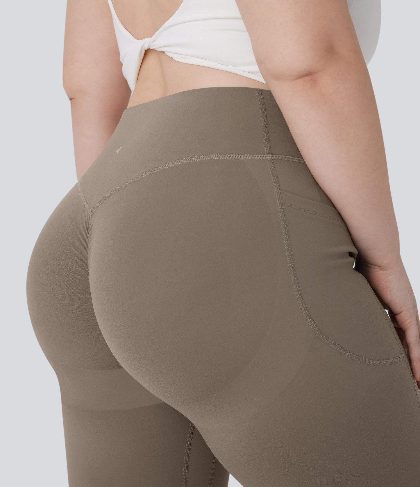 High Waisted Scrunch Butt Lifting Tummy Control Pocket Shaping Yoga Bootcut Plus Size Leggings