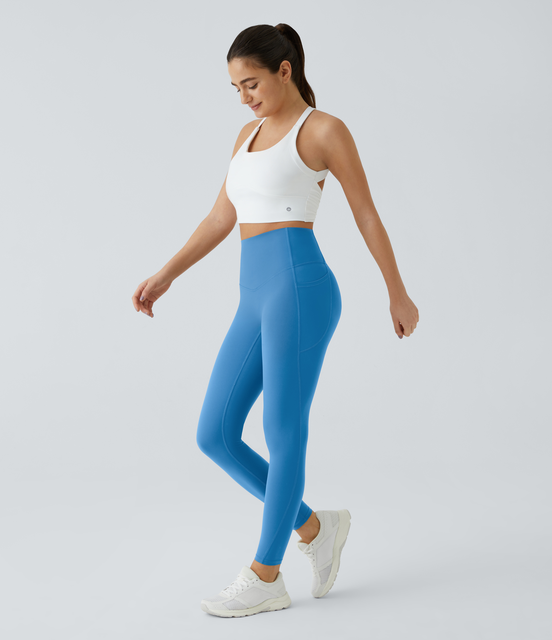 High Waisted Tummy Control Pocket Shaping Training Leggings