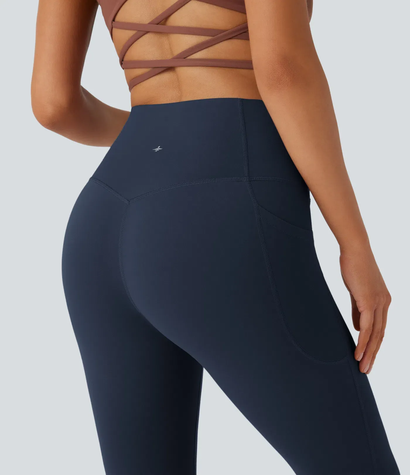 High Waisted Tummy Control Pocket Shaping Yoga Bootcut Leggings