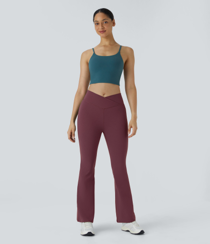 DayStretch High Waisted Crossover Flare Yoga Leggings