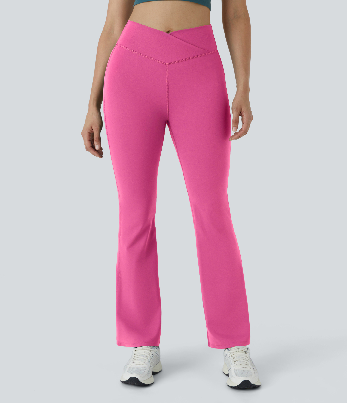 DayStretch High Waisted Crossover Flare Yoga Leggings