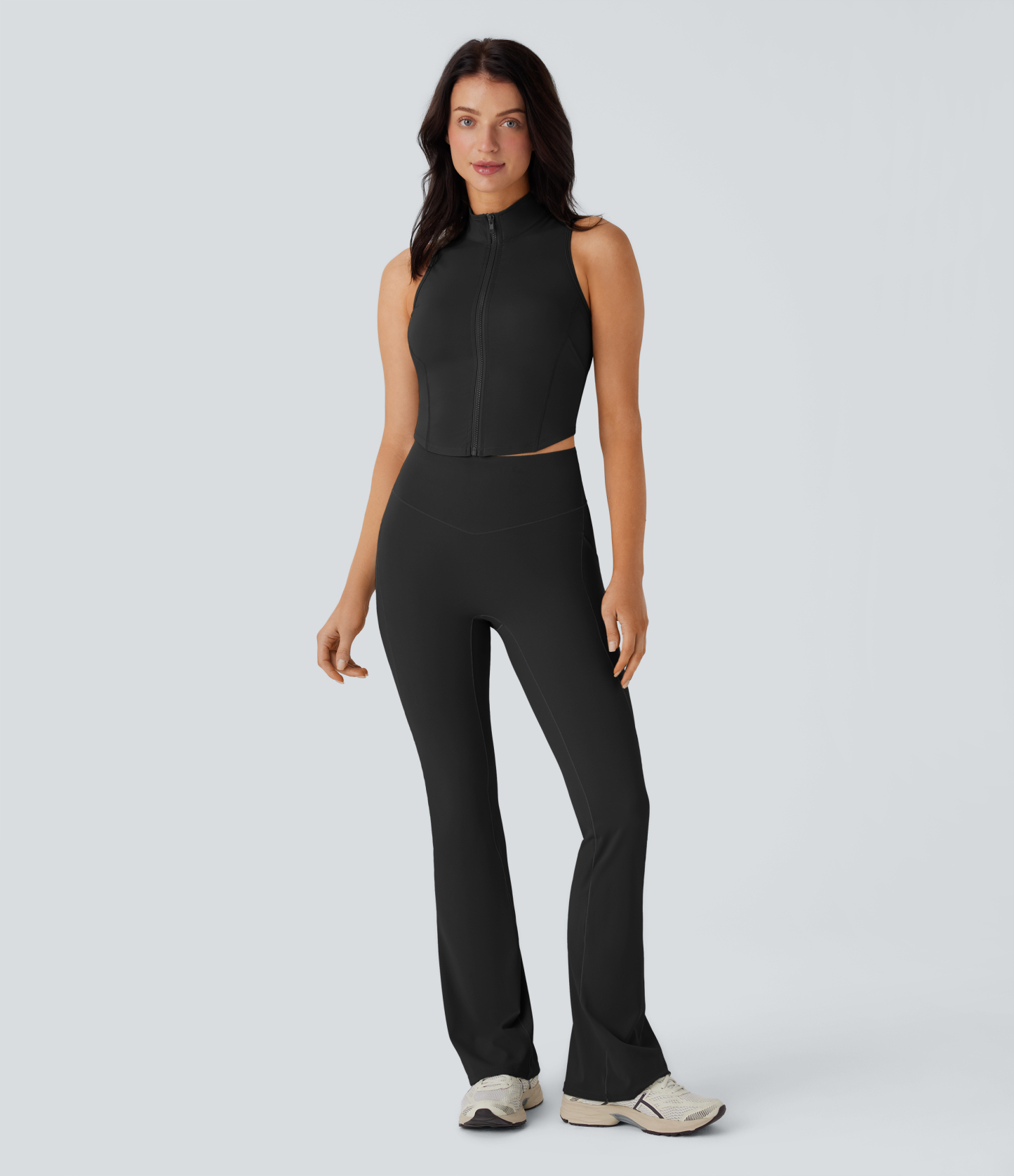 QuickDry High Waisted Tummy Control Pocket Yoga Flare Leggings