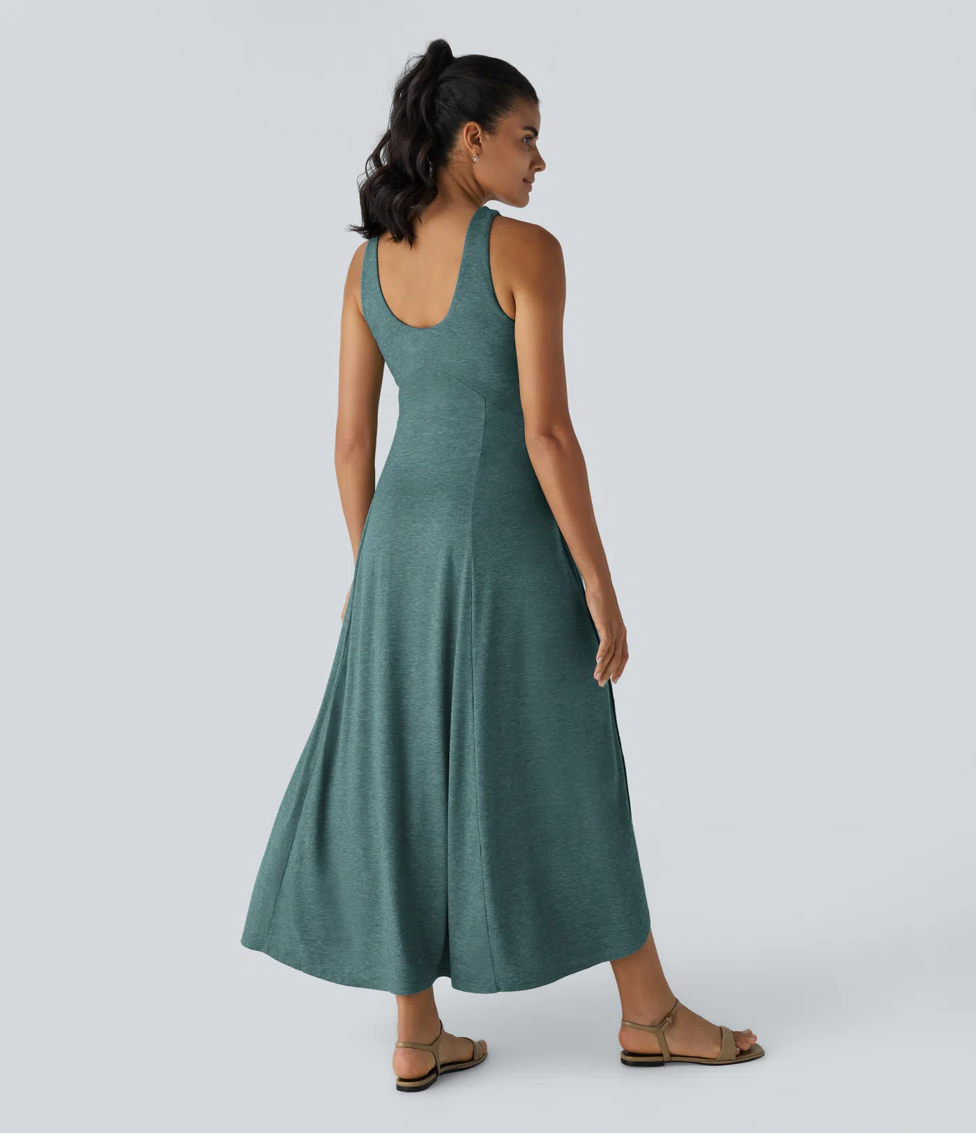 U-Neck Elegant Long Casual Sling Dress