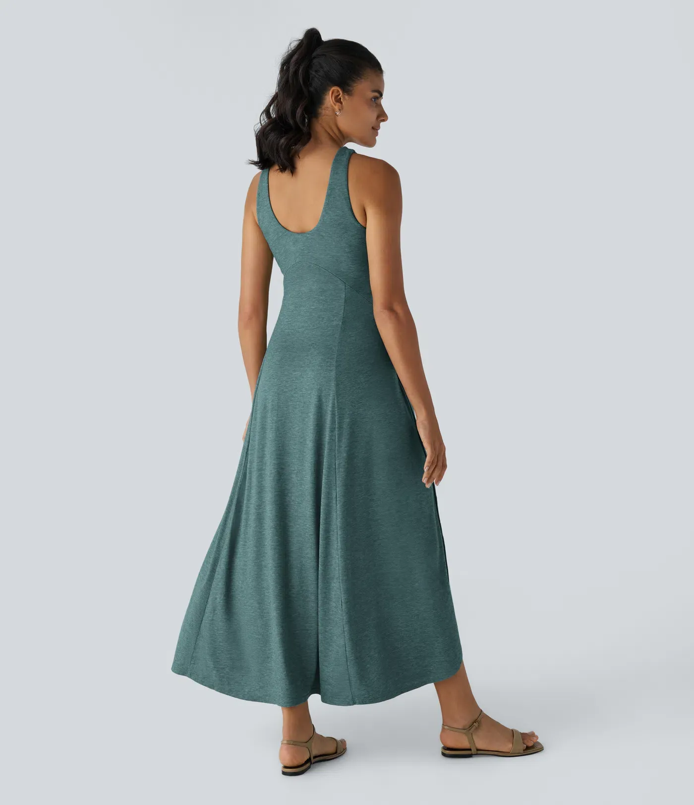 U-Neck Elegant Long Casual Sling Dress