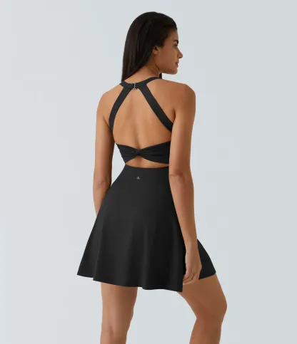 Lightweight Backless Kink Horn Low Support Dance Sports Dress-extended-easy To Put On And Take Off Version Of The A- C Cup