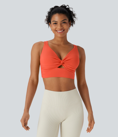 SoftlyZero™ Airy Low Support Cut Out Cool Touch Yoga Sports Bra D-F Cups-UPF50+