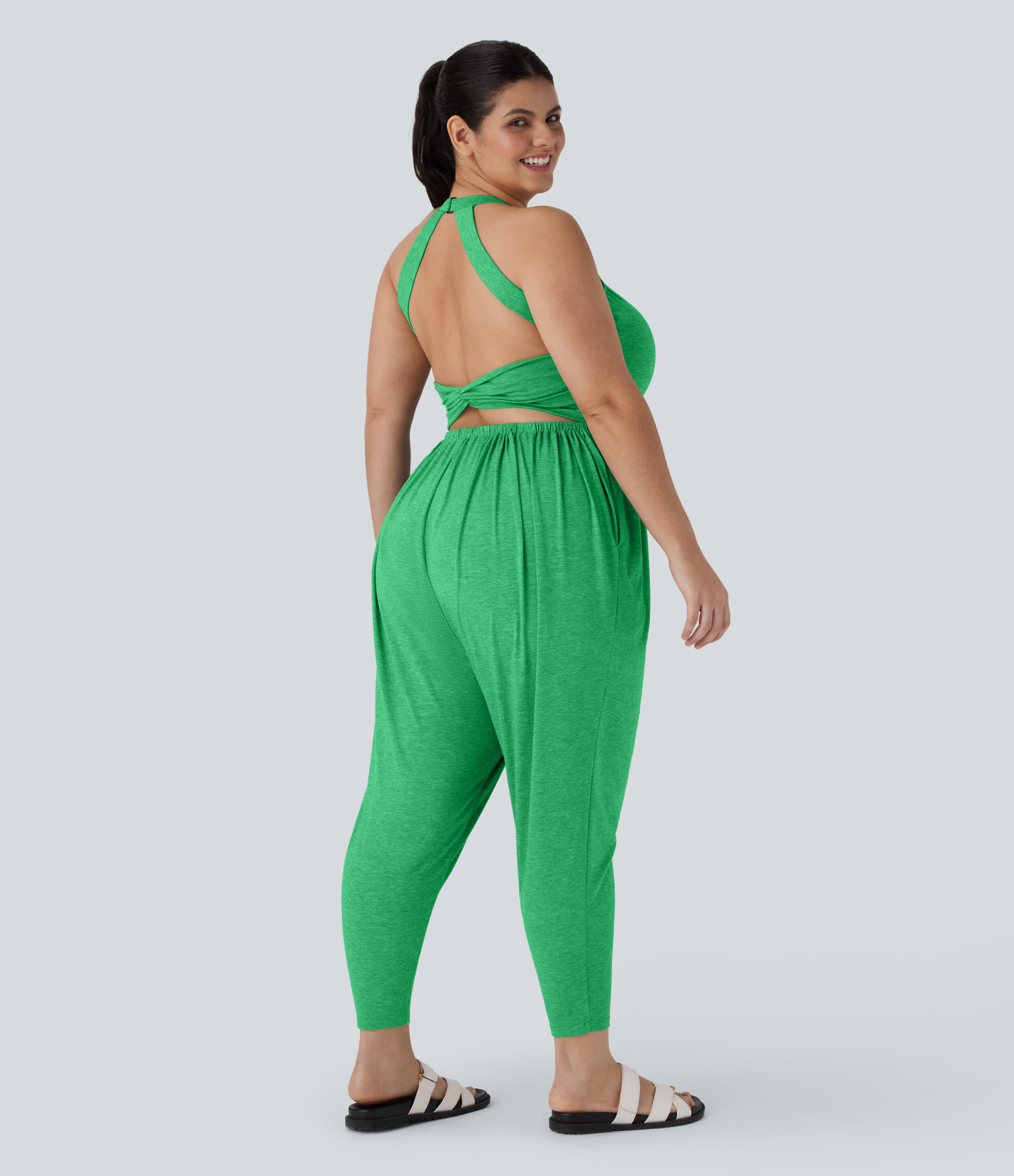 Harem Casual Plus Size Jumpsuit with Pocket-Easy Peezy Edition