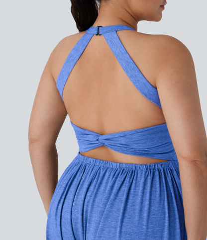 Harem Casual Plus Size Jumpsuit with Pocket-Easy Peezy Edition