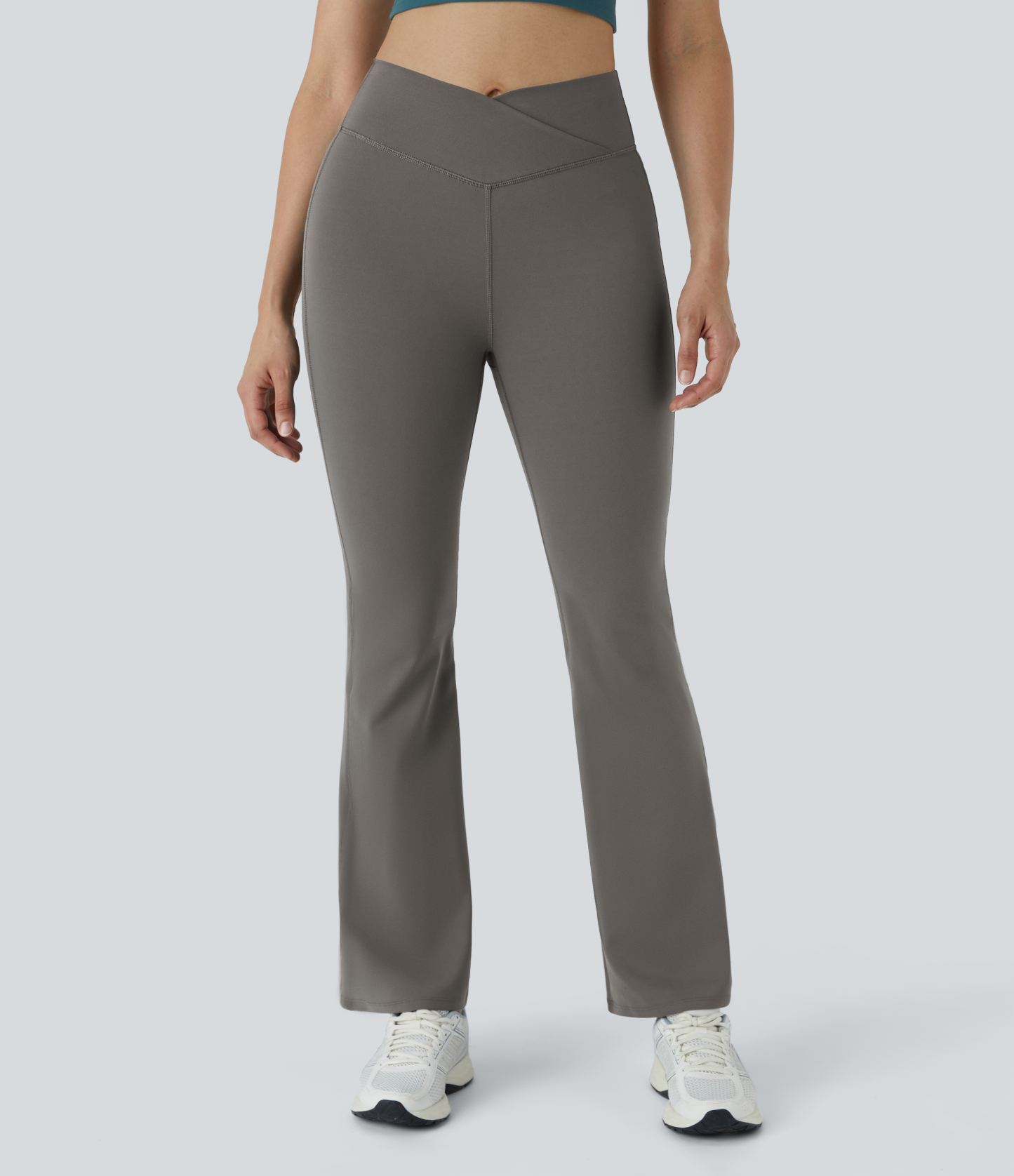 DayStretch High Waisted Crossover Flare Yoga Leggings