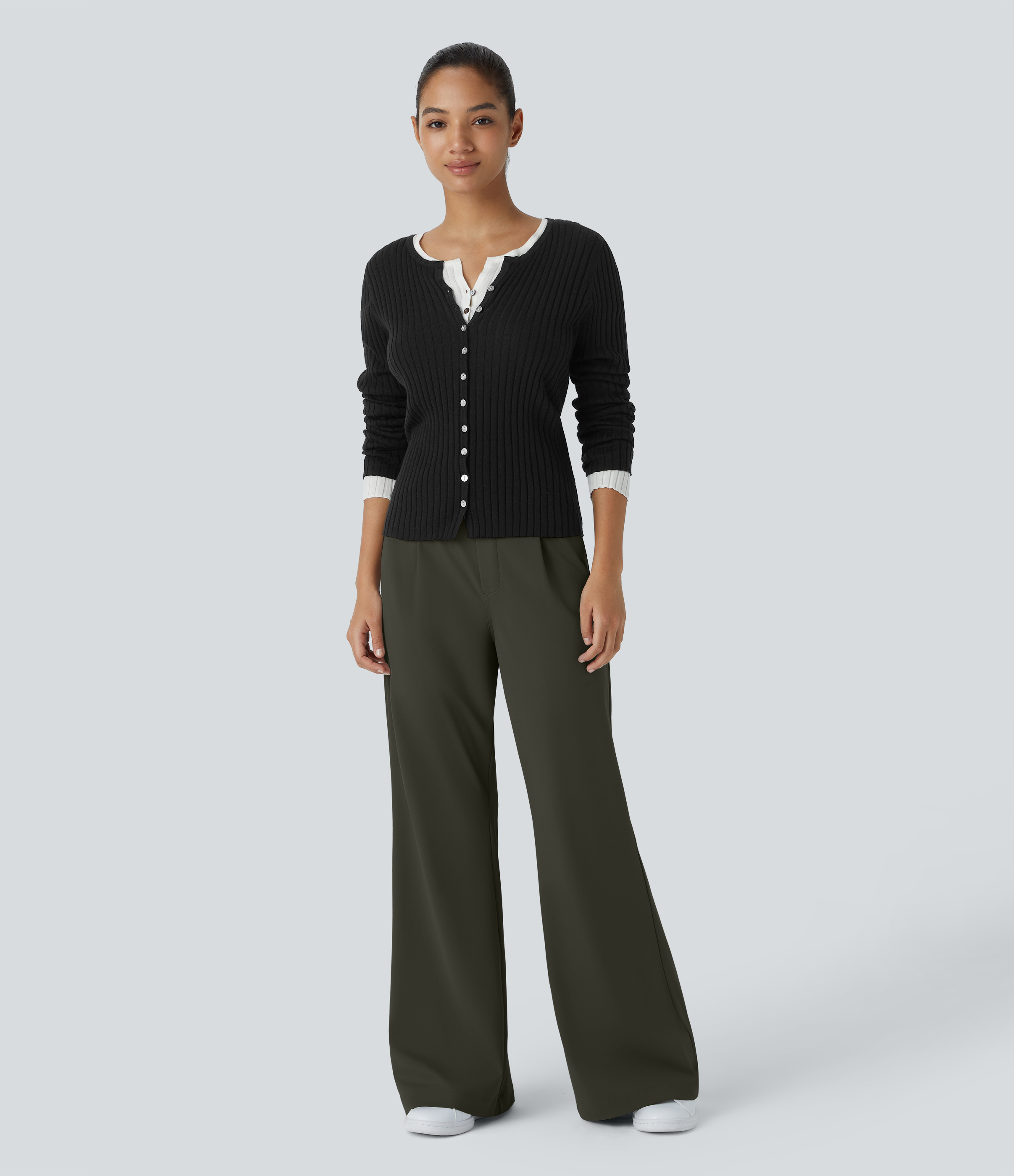DayStretch High Waisted Pocket Work Flare Pants
