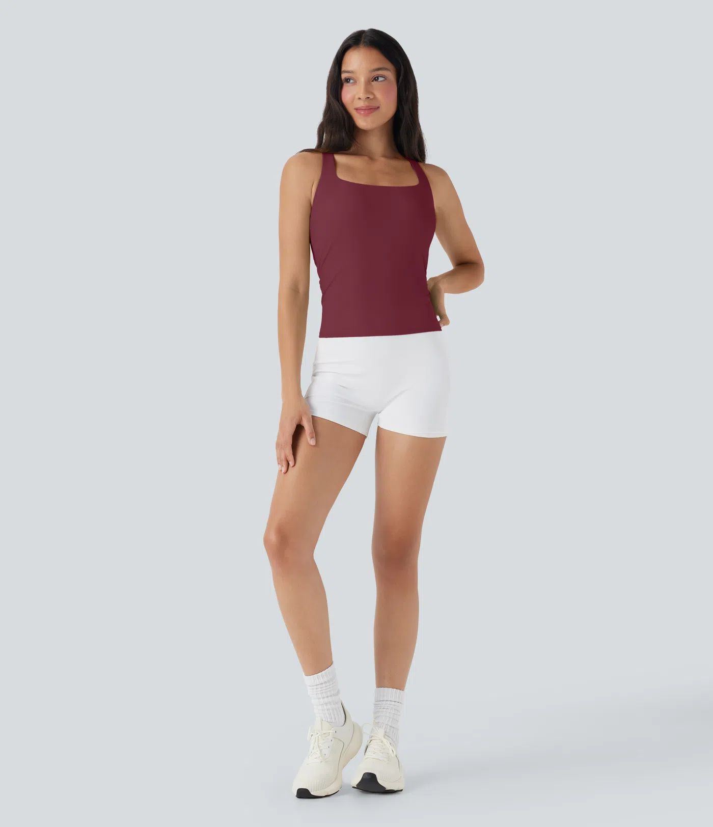 Breathable Square Collar Short Cool Touch Running Vest-extended-UPF50