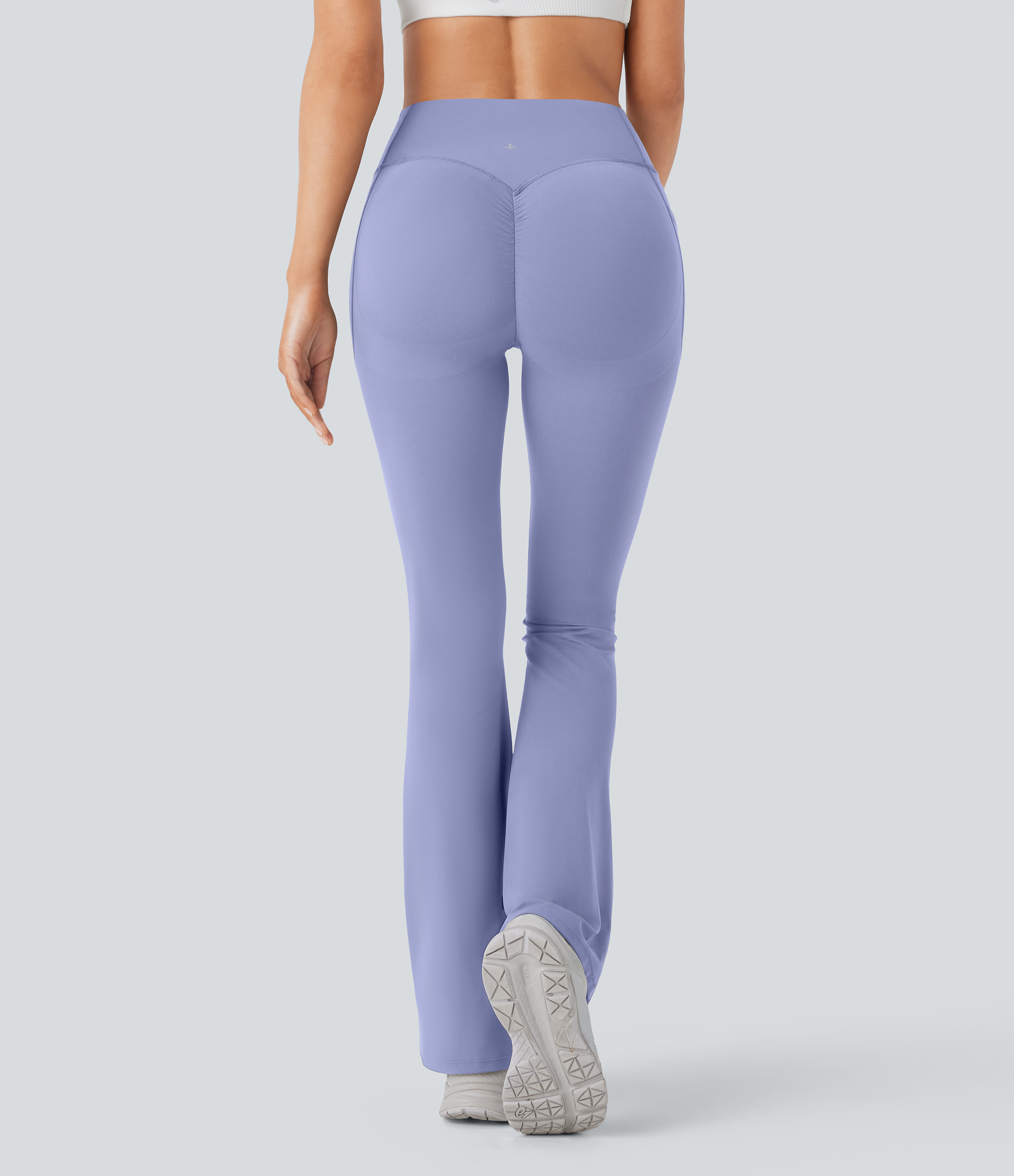High Waisted Scrunch Butt Lifting Tummy Control Pocket Shaping Yoga Bootcut Leggings