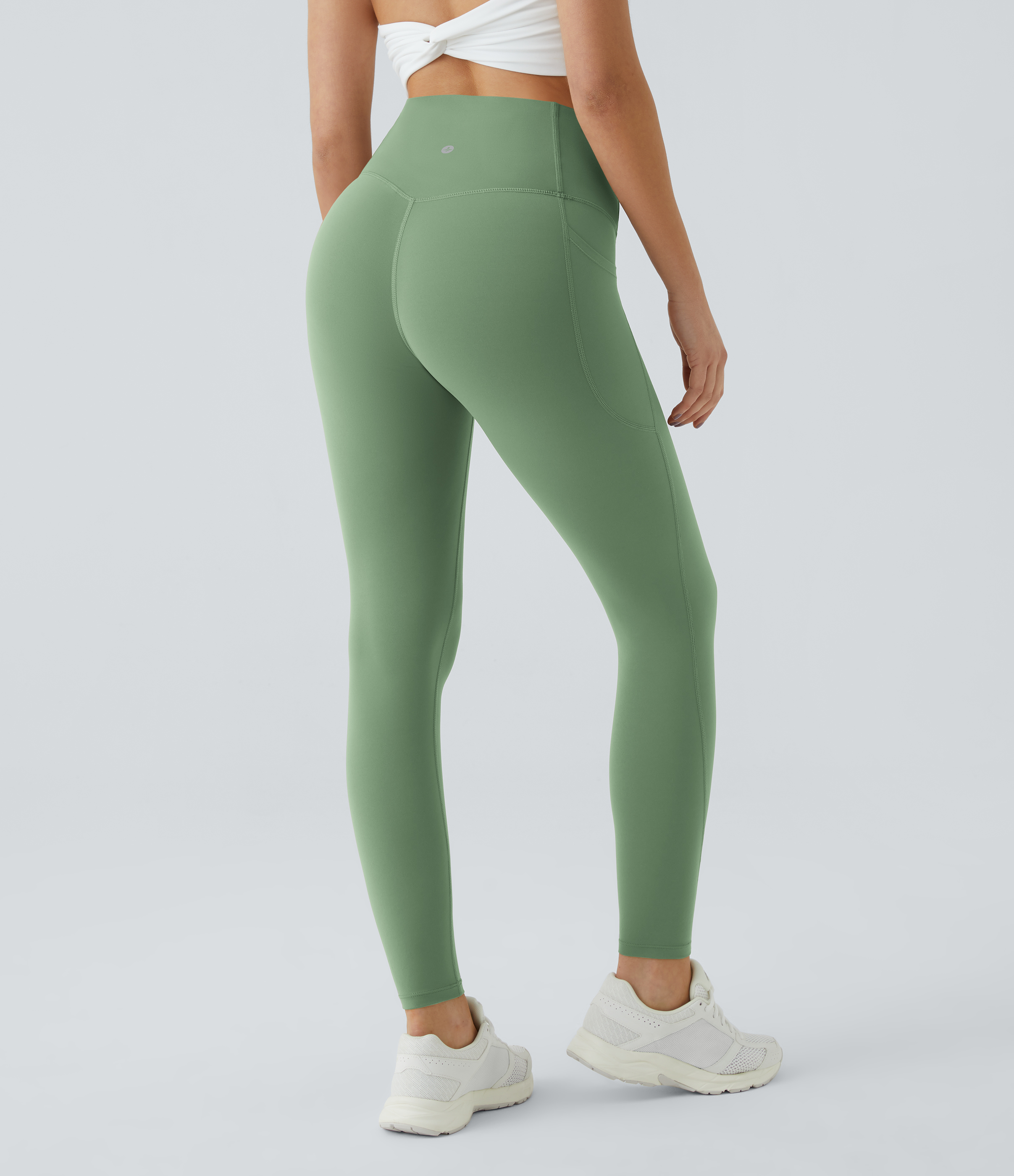 High Waisted Tummy Control Pocket Shaping Training Leggings