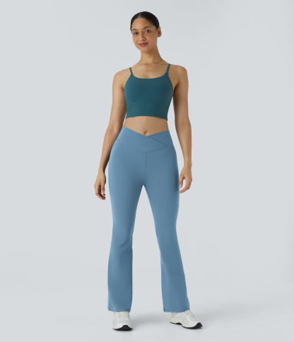 DayStretch High Waisted Crossover Flare Yoga Leggings