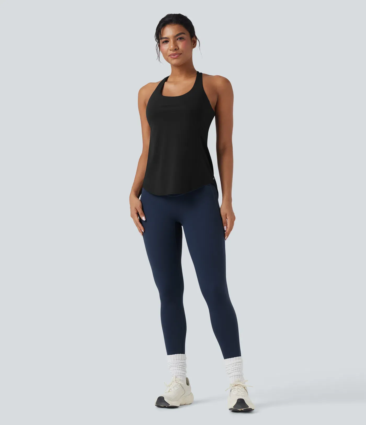 Crewneck Cross Backless Running Vest D-F Cup