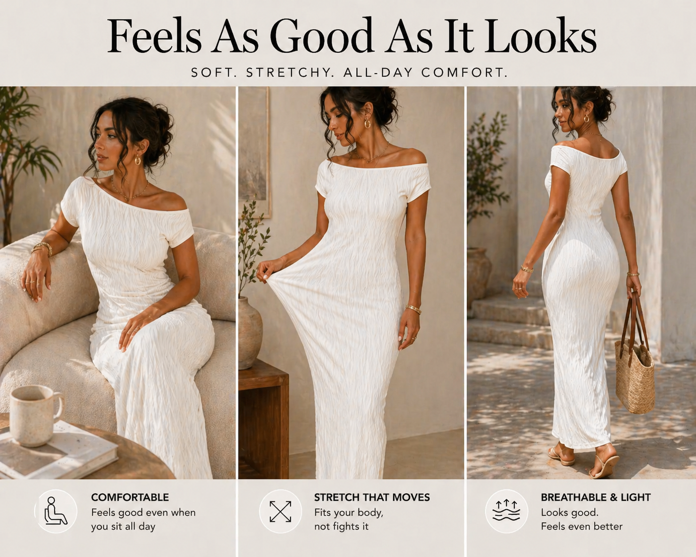 One Shoulder Ripple Bodycon Maxi Dress