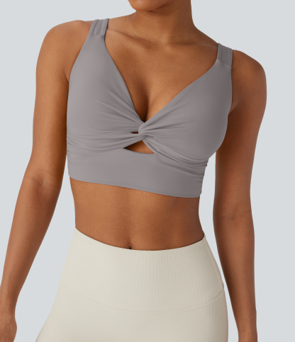 SoftlyZero™ Airy Low Support Cut Out Cool Touch Yoga Sports Bra D-F Cups-UPF50+