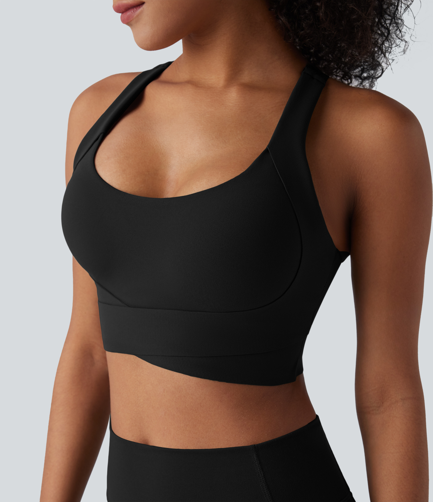 Medium Support Push-Up Crisscross Adjustable Straps Training Sports Bra