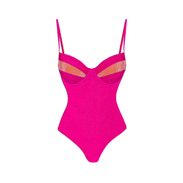 Sling Color Block One Piece Swimsuit and Sarong Flaxmaker