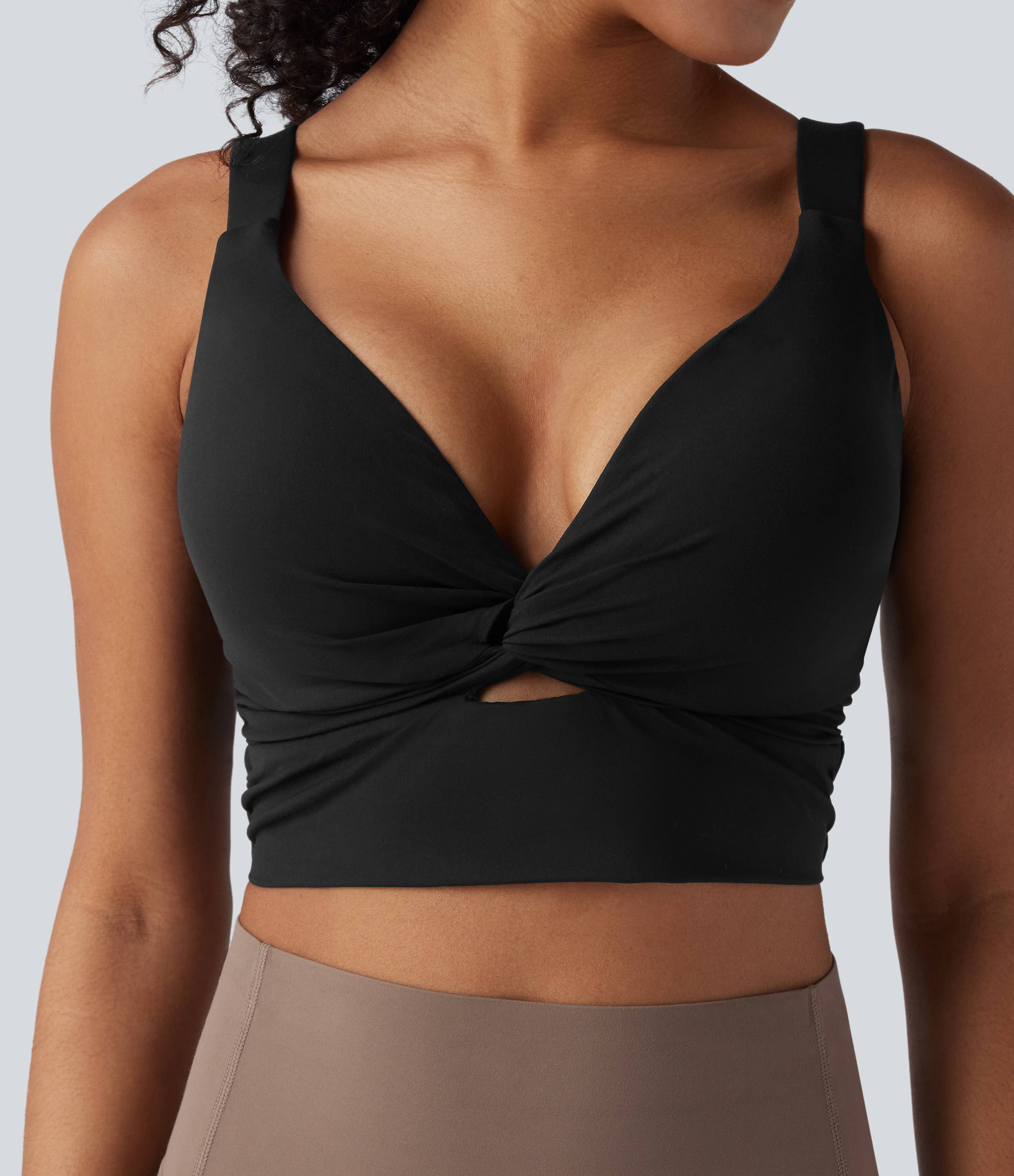 Low Support Push-Up Yoga Sports Bra D-F Cups
