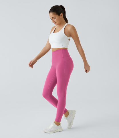 High Waisted Tummy Control Pocket Shaping Training Leggings