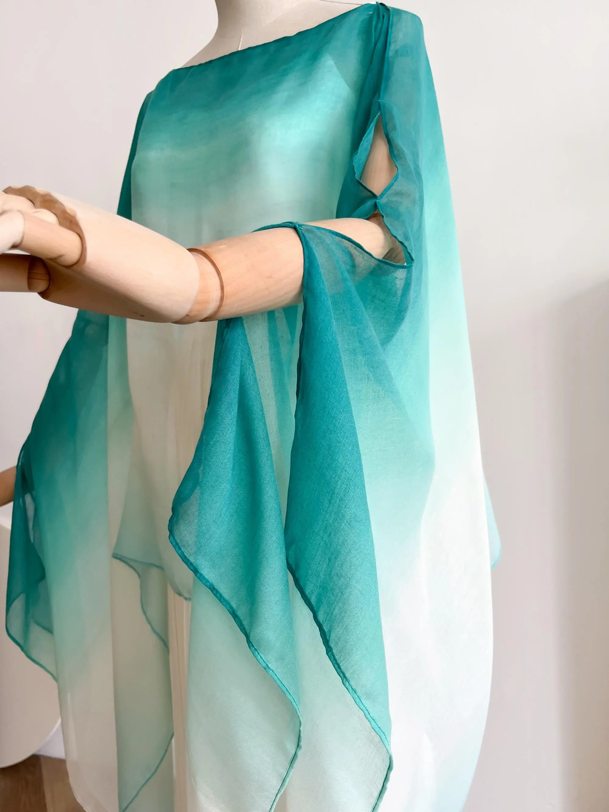 Women's Ombre Print Viscose Shawl, Casual Versatile Summer Scarf for All Seasons, Fashion Modern Accessory for Women & Girls
