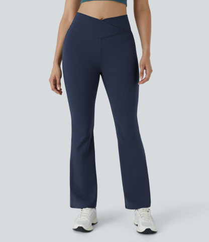DayStretch High Waisted Crossover Flare Yoga Leggings