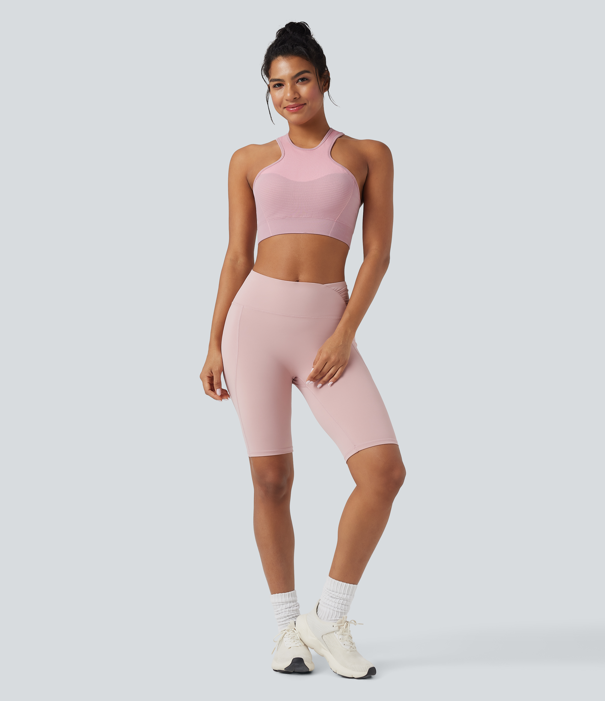 OneForm Seamless Flow Low Support Racerback Yoga Sports Bra