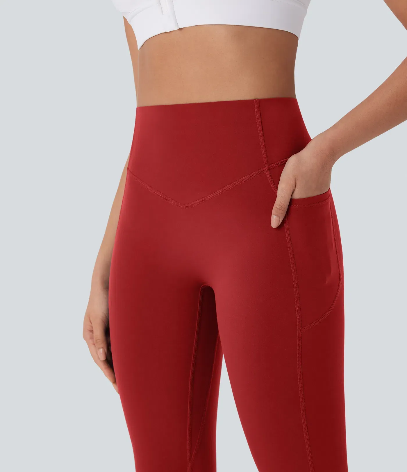 High Waisted Tummy Control Butt Lifting Ruched Pocket Shaping Yoga Leggings
