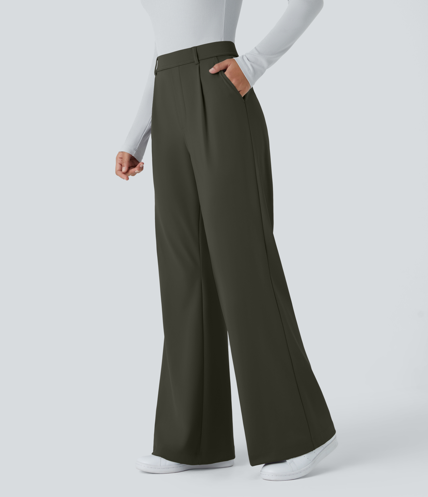 DayStretch High Waisted Pocket Work Flare Pants
