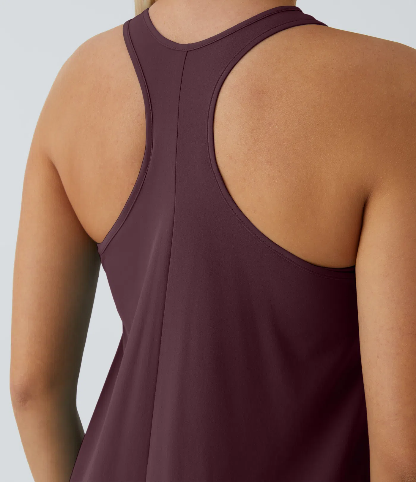 Backless Side-Pocket High-Low Hem Flowy Mid-Length Quick-Drying Casual Dress