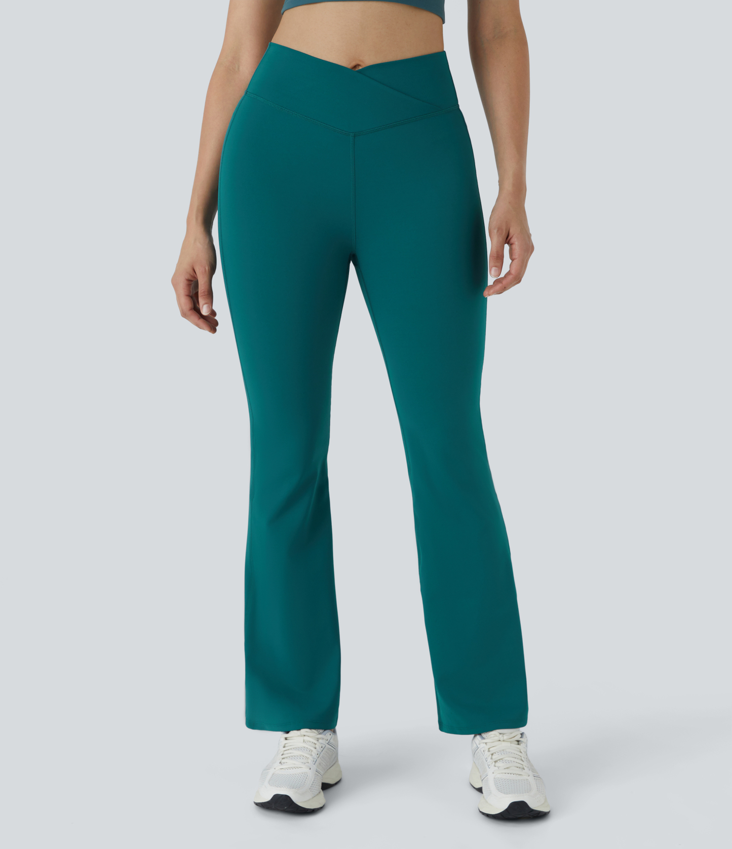 DayStretch High Waisted Crossover Flare Yoga Leggings