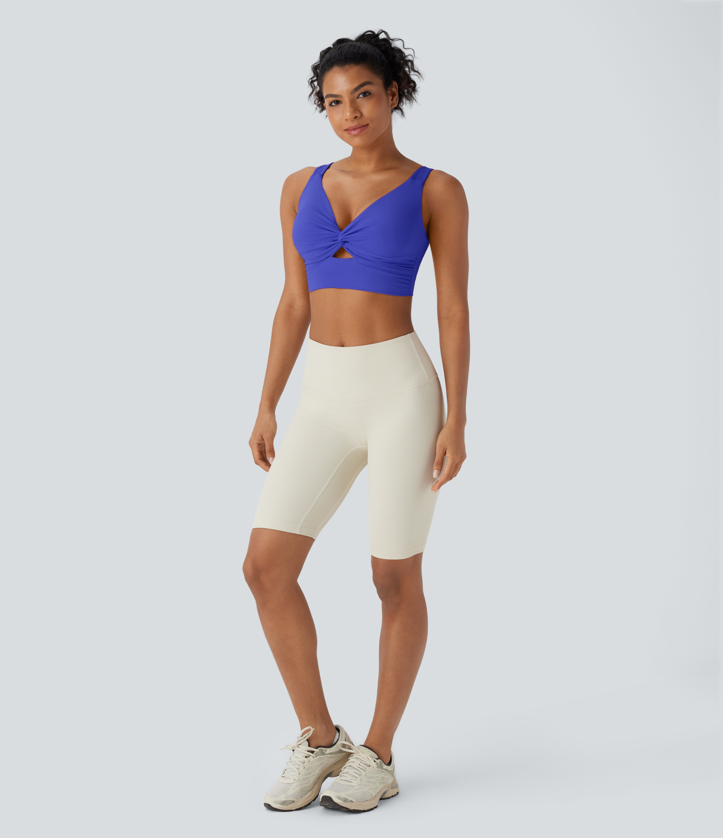 SoftlyZero™ Airy Low Support Cut Out Cool Touch Yoga Sports Bra D-F Cups-UPF50+