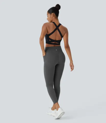 High Waisted Scrunch Butt Lifting Tummy Control Pocket Shaping Training Leggings