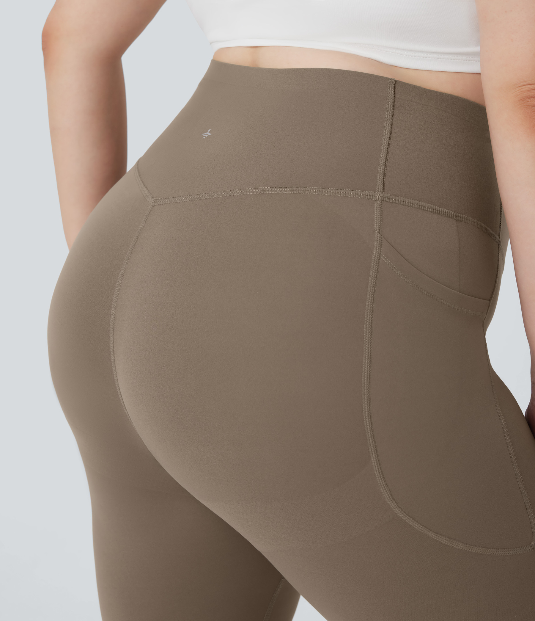Plus Size High Waisted Butt Lifting Tummy Control Shaping Training Leggings with Pockets