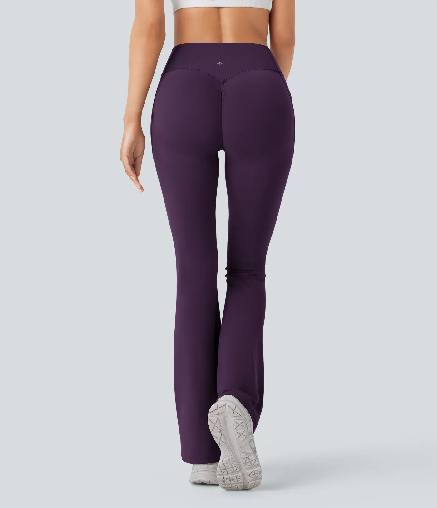 High Waisted Scrunch Butt Lifting Tummy Control Pocket Shaping Yoga Bootcut Leggings